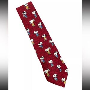 Men’s Peanuts 100% Silk Tie Snoopy Doctor Vintage Authentic Logo
